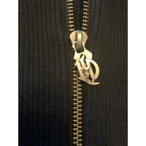 Harley Davidson Vest Women's‎ XL Full Zip Sleeveless Sweater V Neck Black - Picture 6 of 16